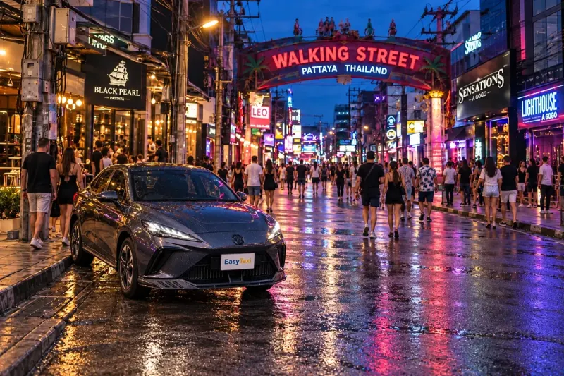 Bangkok Pattaya Taxi private transfer from Bangkok to Walking Street Pattaya